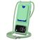 Mobigear Lanyard Card iPhone 17 Pro Coque avec cordon en Silicone et Porte-Cartes - Vert