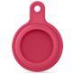 Mobigear Keychain Coque Apple AirTag Porte-clés en Silicone Souple - Rouge foncé