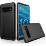 Mobigear Card Coque Samsung Galaxy S10 Coque arrière Rigide Anti-Chocs avec Porte-Cartes - Noir