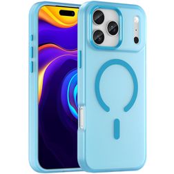 Mobigear Shockproof Coque iPhone 17 Pro Max MagSafe Coque arrière Rigide - Bleu