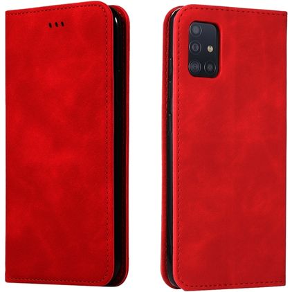 Mobigear Retro Slim Housse Samsung Galaxy A71 Etui Porte-Monnaie - Rouge