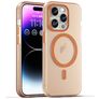 Mobigear Shockproof Coque iPhone 16 Pro MagSafe Coque arrière en TPU Souple - Orange