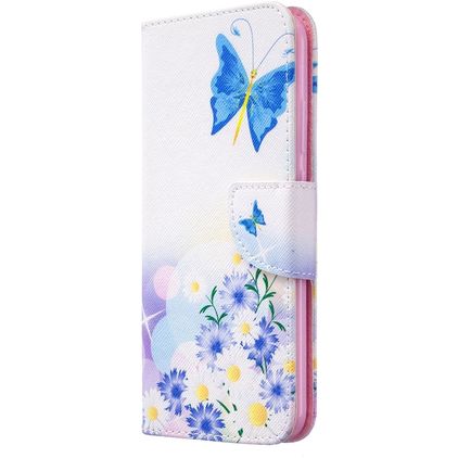 Mobigear Design Huawei P40 Lite E Étui Portefeuille - Papillon