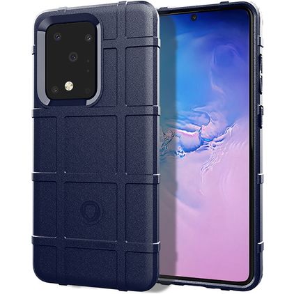 Mobigear Rugged Shield Coque Samsung Galaxy Note 20 Coque arrière en TPU Souple Anti-Chocs - Bleu