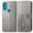 Mobigear Clover Motorola Moto G71 5G Étui Portefeuille - Gris
