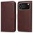 Mobigear Wallet iPhone 17 Pro Étui Portefeuille - Marron