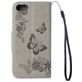 Mobigear Butterfly Housse iPhone SE (2020) Etui Porte-Monnaie - Gris