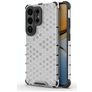 Mobigear Honeycomb Coque Samsung Galaxy S26 Ultra Coque arrière Rigide Anti-Chocs - Blanc