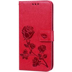 Mobigear Roses Housse Samsung Galaxy A10 Etui Porte-Monnaie - Rouge