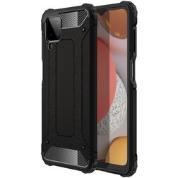 Mobigear Outdoor Coque Samsung Galaxy A12 Coque arrière Rigide Anti-Chocs - Noir