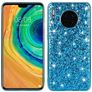 Mobigear Glitter Coque Huawei Mate 30 Coque arrière Rigide - Bleu