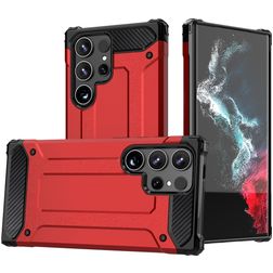Mobigear Outdoor Coque Samsung Galaxy S24 Ultra Coque arrière Rigide Anti-Chocs - Rouge