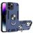 Mobigear Armor Ring Coque iPhone 14 Pro Max Coque arrière Rigide Anti-Chocs avec Anneau-Support - Bleu