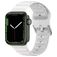 Mobigear Bumpy Bracelet Silicone Apple Watch Fermeture boucle ardillon - 49/46/45/44 mm - Blanc