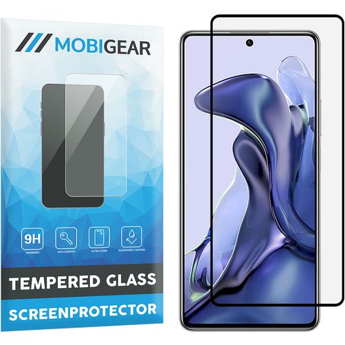 Mobigear Premium Xiaomi 11T Verre trempé Protection d'écran - Compatible coque - Noir