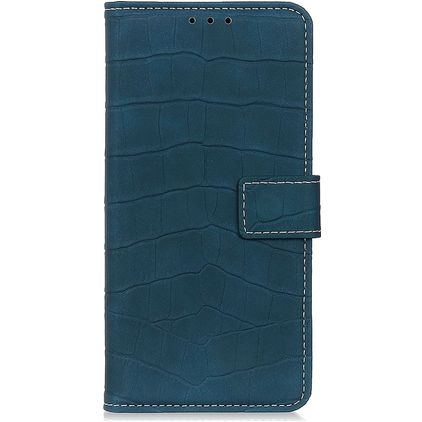 Mobigear Croco Housse Google Pixel 6a Etui Porte-Monnaie - Vert