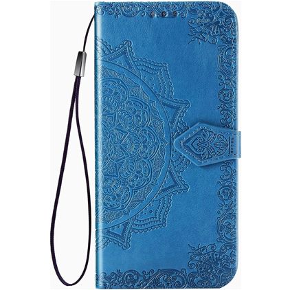 Mobigear Mandala Housse Motorola One Fusion Plus Etui Porte-Monnaie - Bleu