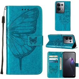 Mobigear Butterfly Housse OPPO Reno 8 Pro 5G Etui Porte-Monnaie - Bleu