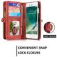 Caseme 008 Housse iPhone SE (2022) Etui avec Coque Détachable Porte-Monnaie - Rouge