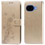 Mobigear Flowers Housse Google Pixel 10a Etui Porte-Monnaie - Or