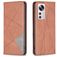 Mobigear Rhombus slim Housse Xiaomi 12 Lite Etui - Marron