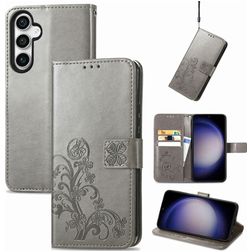 Mobigear Clover Samsung Galaxy S23 FE Étui Portefeuille - Gris