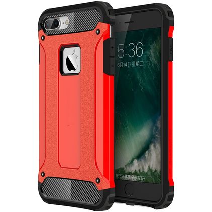 Mobigear Outdoor Coque iPhone 8 Plus Coque arrière Rigide Anti-Chocs - Rouge