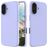 Mobigear Rubber Touch Coque iPhone 16 Coque arrière en Silicone - Violet
