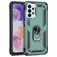 Mobigear Armor Ring Samsung Galaxy A23 Plastique rigide Coque arrière Antichoc avec bague de maintien - Vert