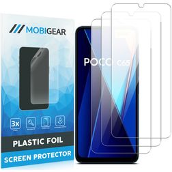 Mobigear POCO C65 Protection d'écran Film - Compatible coque (Lot de 3)
