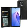 Mobiparts Classic Wallet Housse OPPO Reno 8 Pro Etui Porte-Monnaie - Noir