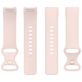 Mobigear Sport Dual Bracelet Silicone Fitbit Charge 5 Fermeture à clou et passant - Sand Pink