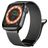 Mobigear Luxury Loop Bracelet Milanais Apple Watch Fermeture magnétique - 49/46/45/44 mm - Gris