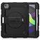Mobigear SureGrip Xtreme Coque iPad Air 5 (2022) Coque arrière en Plastique rigide,Silicone + Porte-crayon + Bandoulière + Support Amovible - Noir