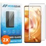 Mobigear Premium Vivo X80 Pro Verre trempé Protection d'écran - Compatible Coque - Noir (Lot de 2)