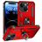Mobigear Armor Ring Coque iPhone 15 Coque arrière Rigide Anti-Chocs avec Anneau-Support - Rouge