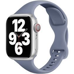 Mobigear Sport Slim Bracelet Silicone Apple Watch Fermeture à clou et passant - 42/41/40/38 mm - Lavande