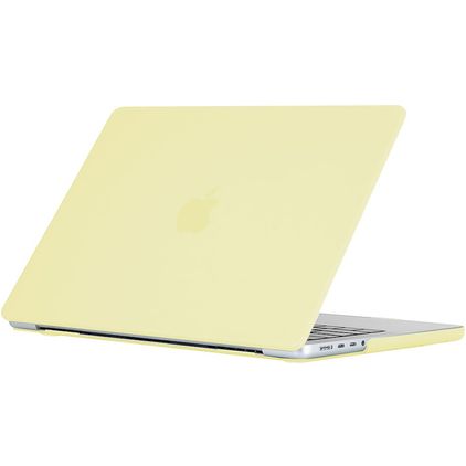 Mobigear Cream Matte MacBook Pro 16 Pouces (2021-2026) Coque - Jaune - Model A2485 / A2780 / A2991 / A3186 / A3428 / A3429