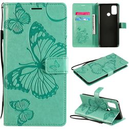 Mobigear Butterfly Housse OPPO A53s Etui Porte-Monnaie - Turquoise