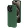 Mobiparts Coque iPhone 15 Pro Coque arrière en Silicone - Forest Green