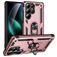 Mobigear Armor ring Coque Samsung Galaxy S25 Ultra Coque arrière Rigide Anti-Chocs avec Anneau-Support - Rose doré