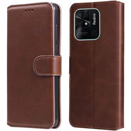Mobigear Wallet Housse Xiaomi Redmi 10C Etui Porte-Monnaie - Marron