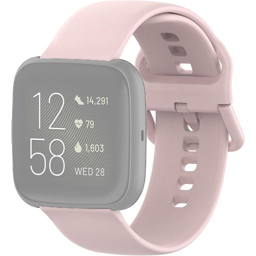 Mobigear Sport Buckle Bracelet Silicone Fitbit Versa Lite Fermeture boucle ardillon - Rose