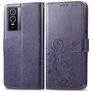 Mobigear Clover Housse Vivo Y76 Etui Porte-Monnaie - Violet