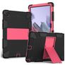 Mobigear ShieldStand Coque Samsung Galaxy Tab A8 10.5 (2021) Coque arrière en Plastique rigide,Silicone + Support Amovible - Noir / Rouge