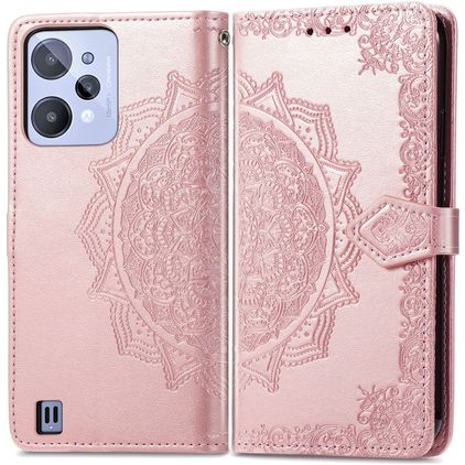 Mobigear Mandala Housse Realme C31 Etui Porte-Monnaie - Rose doré