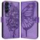Mobigear Flowers Housse Samsung Galaxy A17 Etui Porte-Monnaie - Violet
