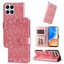 Mobigear Sunflower Housse HONOR X8 Etui Porte-Monnaie - Magenta