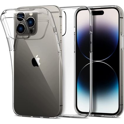 Mobigear Basics Coque Transparente iPhone 14 Pro Max Coque arrière en TPU Souple - Transparent