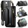 CaseMe C36 Housse iPhone 16e Etui Porte-Monnaie - Noir